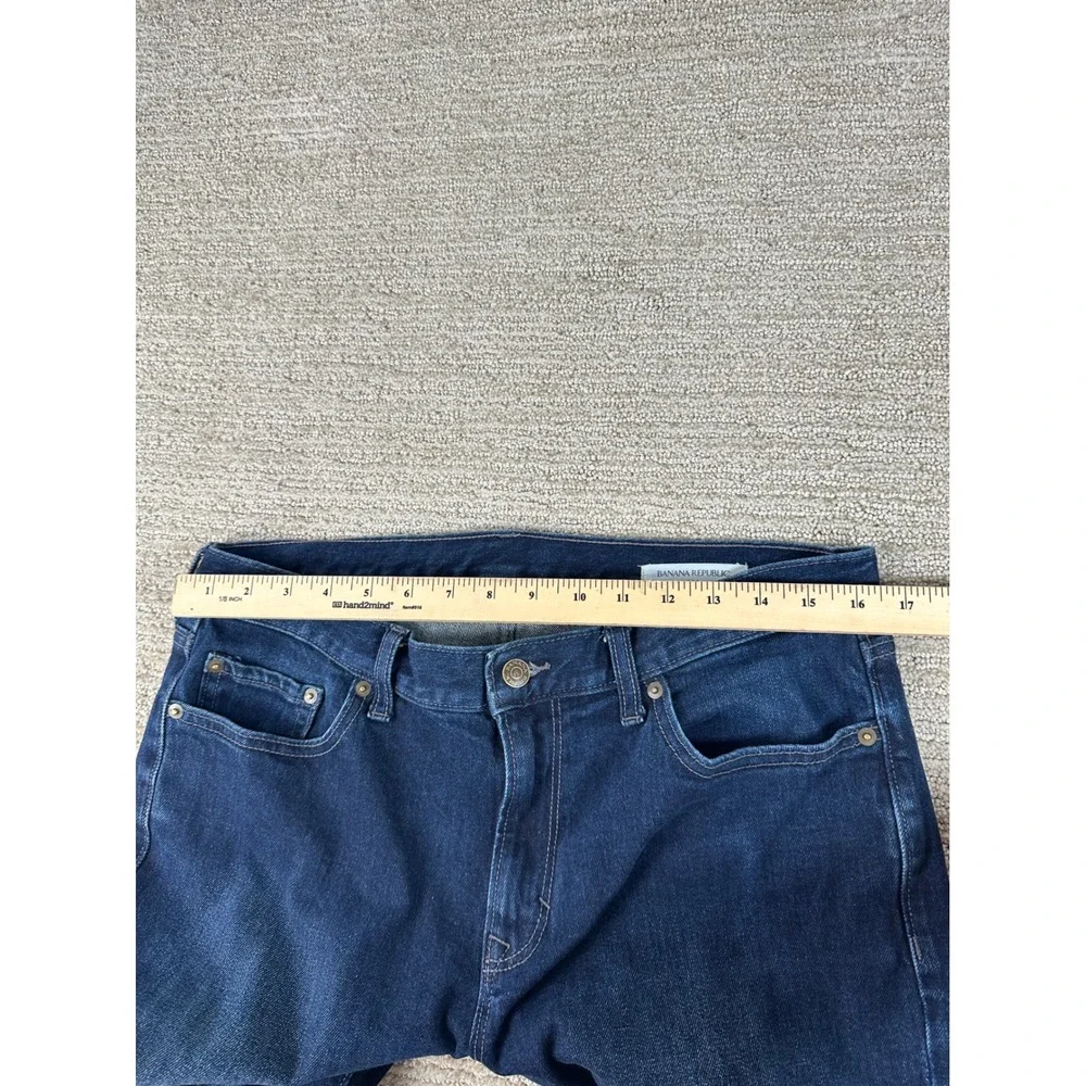 Banana Republic Standard Jean Slim Fit Dark Wash Denim Mens 33W 32L